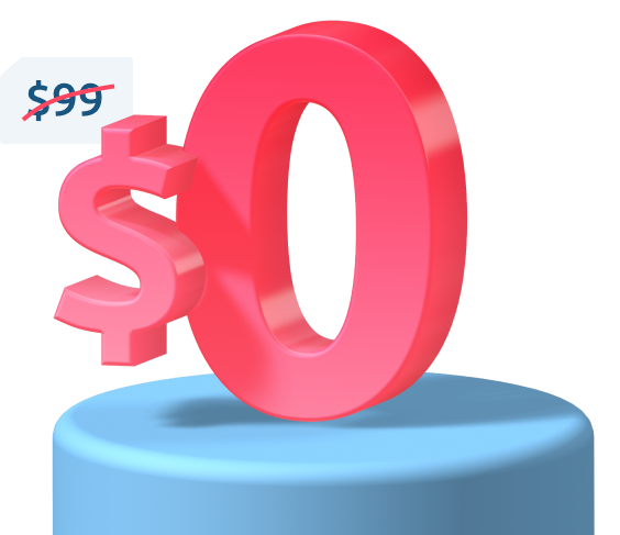 $0 free service call offer with crossed-out $99 price