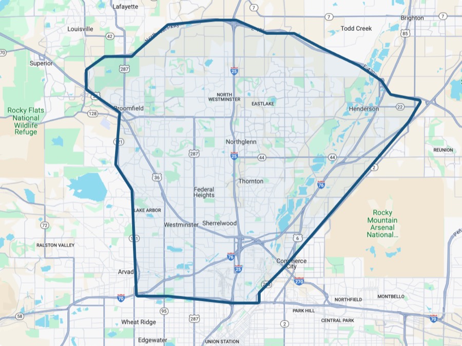Service area map